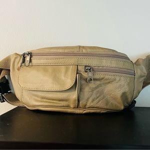 Tan leather Fanny pack